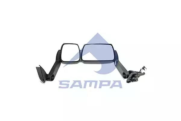 Зеркало боковое IVECO Stralis правое двойное в сборе с кронштейном SAMPA 061187 SAMPA