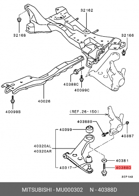 Болт MITSUBISHI ОЕ MU000302 MITSUBISHI