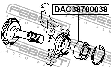 Подшипник ступицы DAC38700038 DAC38700038 FEBEST