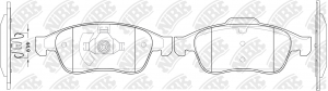 Колодки тормозные RENAULT Duster (10-),Megane (10-) передние (4шт.) NIBK PN0551 NIBK