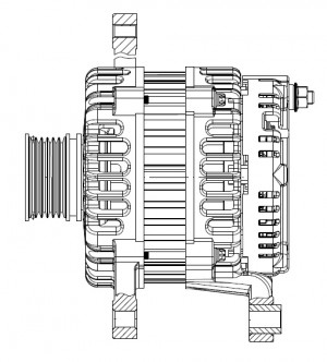 Генератор для а/м ГАЗель Бизнес с дв. УМЗ-4216/Evotech 2.7i (тип Prestolite) 115 LG0303 START VOLT