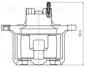 Суппорт торм. Mitsubishi Lancer IX (03-)/ASX (10-) перед. прав. d=57мм (CF 80034 CF 800344 TRIALLI