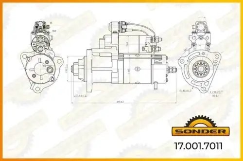 Стартер Premium 24V, 7 kW 12 зубцов о.н VOLVO 20450305 / MAHLE - MS 773 — 2 года 170017011 SONDER