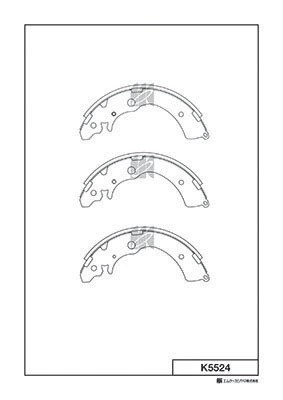 Колодки тормозные барабанные Honda Accord 88-93 K5524 K5524 MK KASHIYAMA