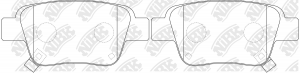 Колодки тормозные TOYOTA Avensis (03-) задние (4шт.) NIBK PN1239 NIBK