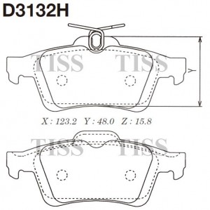 Колодки тормозные дисковые задние FORD FOCUS II/III 04 D3132H D3132H MK KASHIYAMA