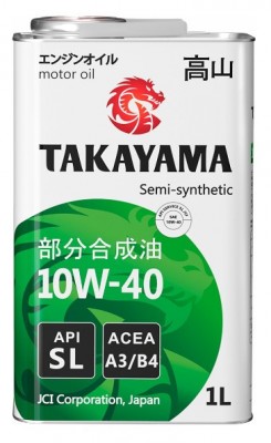 Масло моторное TAKAYAMA API SL/CF 10W40 п/синт.1л 605525 TAKAYAMA