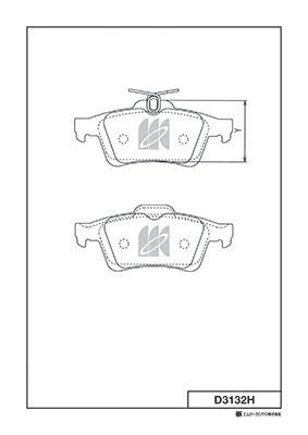 Колодки тормозные дисковые задние FORD FOCUS II/III 04 D3132H D3132H MK KASHIYAMA
