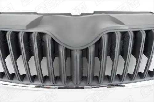 Решетка радиатора Skoda Fabia 2 5J 2010-2014, под накладку OEM3012 OEMPARTS