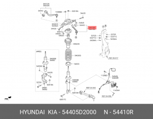 Рычаг подвески HYUNDAI G90 (16-) передней верхний левый задний OE 54405D2000 HYUNDAI KIA