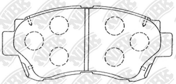 Колодки тормозные дисковые TOYOTA VEROSSA 2000-2003 PN1228 PN1228 NIBK