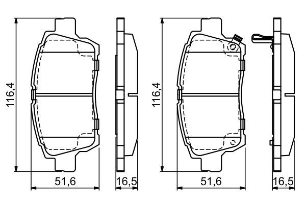 Колодки тормозные 0986424803 0 986 424 803 BOSCH
