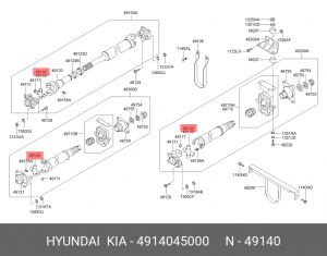 Крестовина 30x85, стопорные кольца в комплекте 4914045000 HYUNDAI KIA