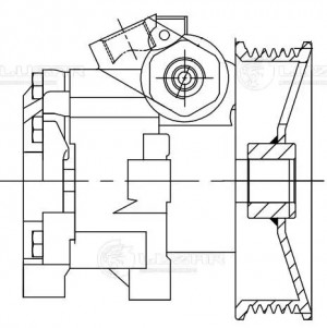Насос ГУР для а/м УАЗ 3741 с дв. ЗМЗ-4091 (LPS 0303) LPS0303 LUZAR