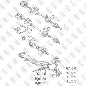 опора шаровая передняя нижняя правая! без г/у\ Audi 80/90 86-91 FK0237R FIXAR