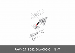 Втулка FAW 3250 6х6 балансира OE 2918042-64W-C00-C FAW