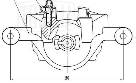 Суппорт торм. Hyundai Accent (05-)/Kia Rio II (05-) перед. лев. d=54мм (CF 08471 CF 084715 TRIALLI