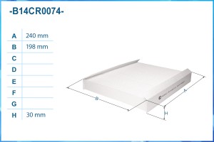 Фильтр салонный пылевой B14CR0074 B14CR0074 CWORKS