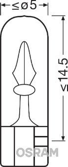 Лампа 24V W1.2W W2.1x4.6d OSRAM 2741 OSRAM