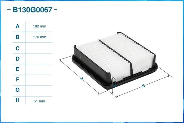 Фильтр воздушный B130G0067 B130G0067 CWORKS