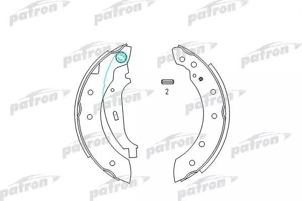 Колодки тормозные PEUGEOT 1007 (05-10) CITROEN C2 (03-),C3 (02-09) задние бараба PSP519 PATRON