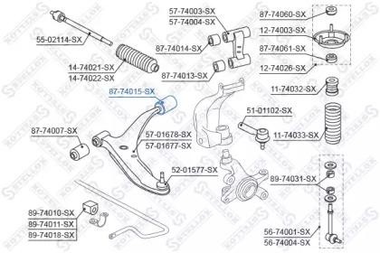 сайлентблок нижн. рычага зад.!\ Nissan Primera all 90-98 87-74015-SX STELLOX