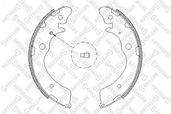 4383.00=508SBS=K5524-01=361457B=FSB318 !колодки барабанные\ Honda Accord 2.0i 88 394100SX STELLOX