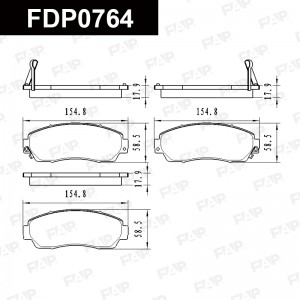FDP0764 колодки дисковые передние!\ Honda CR-V 2.0/2.2 07> FDP0764 FAP