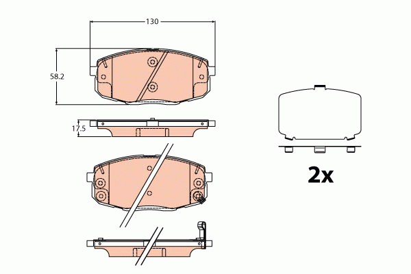 Колодки передние HYUNDAI CRETA GDB2192 GDB2192 TRW