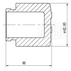 Поршень суппорта Mitsubishi Outlander II (06-)/III (12-) перед. d=43мм (RCF 0120 RCF012098 TRIALLI