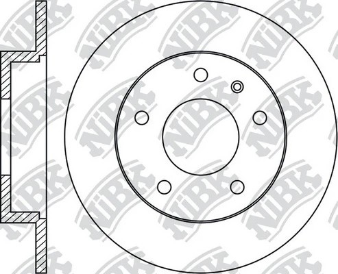 Диск тормозной VW Golf,Polo (02-) AUDI A3 (97-03) R15 задний (1шт.) NIBK RN1084 NIBK