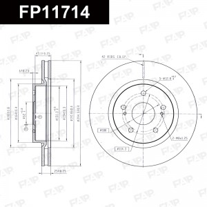 Тормозной диск с покрытием GEOMET FP11714 FP11714 FAP