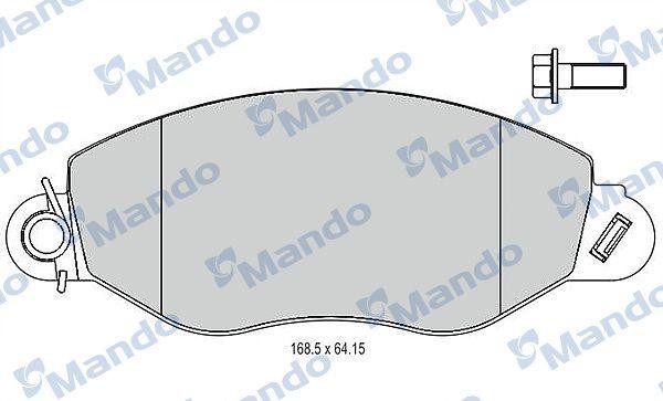 Колодки тормозные FORD Transit (00-06) передние (4шт.) MANDO MBF015026 MANDO