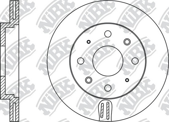 Диск тормозной HONDA JAZZ 1.2-1.4 04-  RN1376 RN1376 NIBK