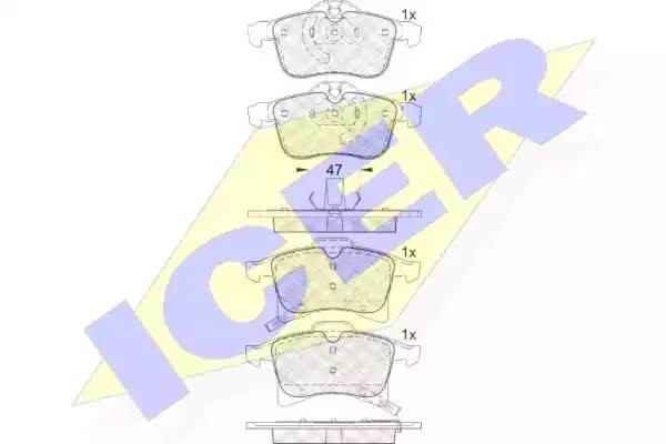 181592 колодки дисковые передние !\ Opel Meriva 1.4-1.7DTi 03># 181592 ICER