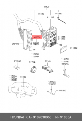 Предохранитель 15А HYUNDAI OE 9187038060 HYUNDAI KIA