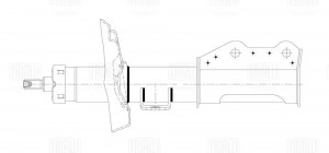 Амортизатор Opel Astra J (10-)/Chevrolet Orlando (10-) (стойка) пер. прав. (AG 2 AG21363 TRIALLI