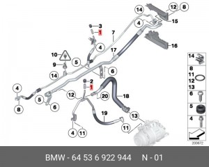 BMW 1-СЕРИЯ E82/E88 (2006>) ac.120.811 64 53 6 922 944 BMW