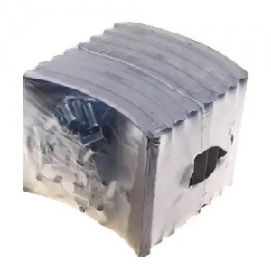 Накладка тормозной колодки JAC N90 КАМАЗ Компас-9 передние сверл.к-т 8шт.с закле 35033173 MEGA POWER