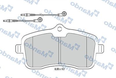 Колодки тормозные PEUGEOT 407,407SW,607 9D,9U (00-) (1.6/3.0) передние (4шт.) MA MBF015779 MANDO