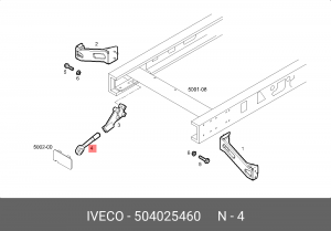 крюк буксировочный!\ Iveco 504025460 IVECO