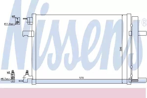 AVA OL5500 [1850136] !радиатор конд.\ Opel Astra J 1.4i 09> 940134 NISSENS