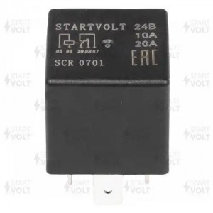 Реле автомобильное 5 конт. 24V 10,20A (без кронштейна) (SCR 0701) SCR 0701 START VOLT