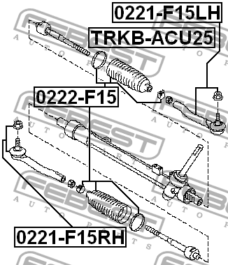 Тяга рулевая 0222-F15 0222-F15 FEBEST