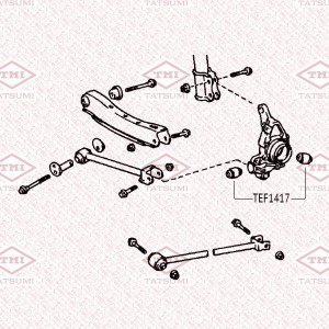сайлентблок задней цапфы!\ Toyota Camry/Caldina/Celica/Supra/Vista 86> TEF1417 TATSUMI