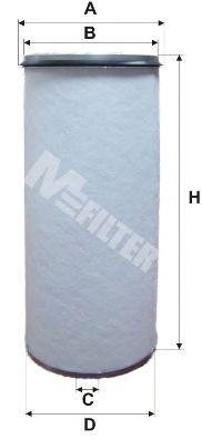 фильтр воздушный! вставка H461 D211 d195, круглый \ IVECO EUROTRAKKER 01-04 A800-1 MFILTER AUTOMOTIVE FILTERS