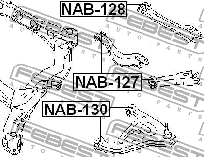 Сайлентблок NAB-127 NAB-127 FEBEST