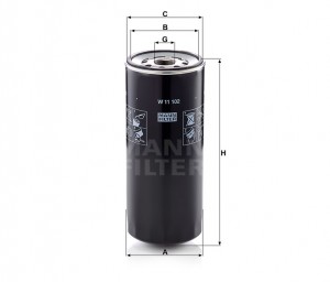 Фильтр масляный W11102 W 11 102 MANN FILTER