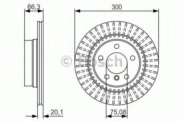 0 986 479 044 диск тормозной задний! \ BMW F22/F32 1.8-2.0D 11> 0986479044 BOSCH