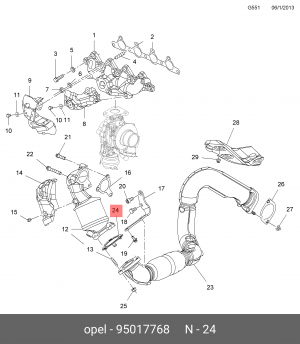 OPEL ASTRA /CORSA /ZAFIRA 95017768 GENERAL MOTORS